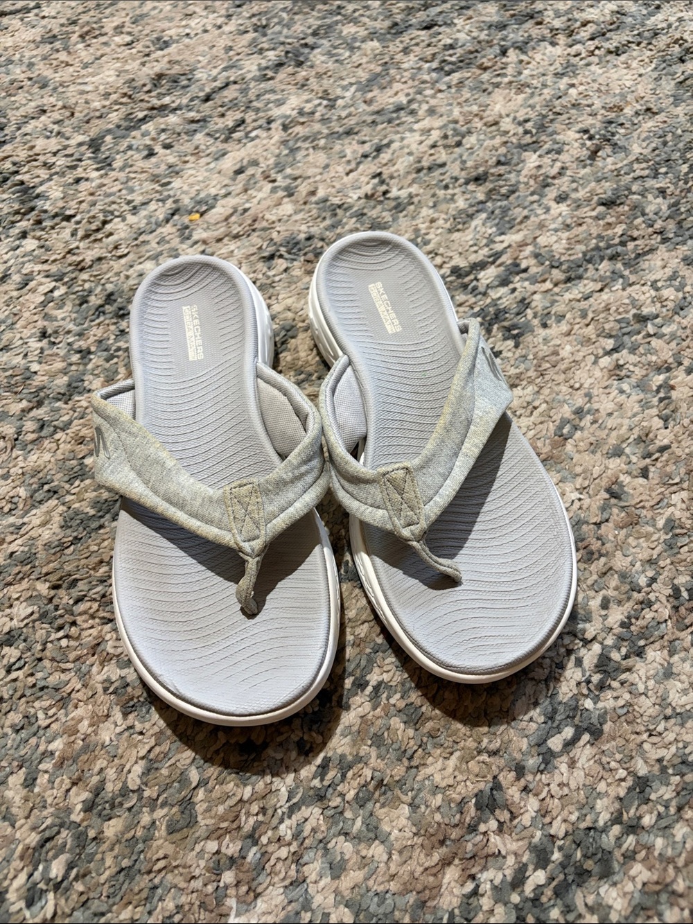 Skechers Grey Goga Mat Flip-Flop Sandals